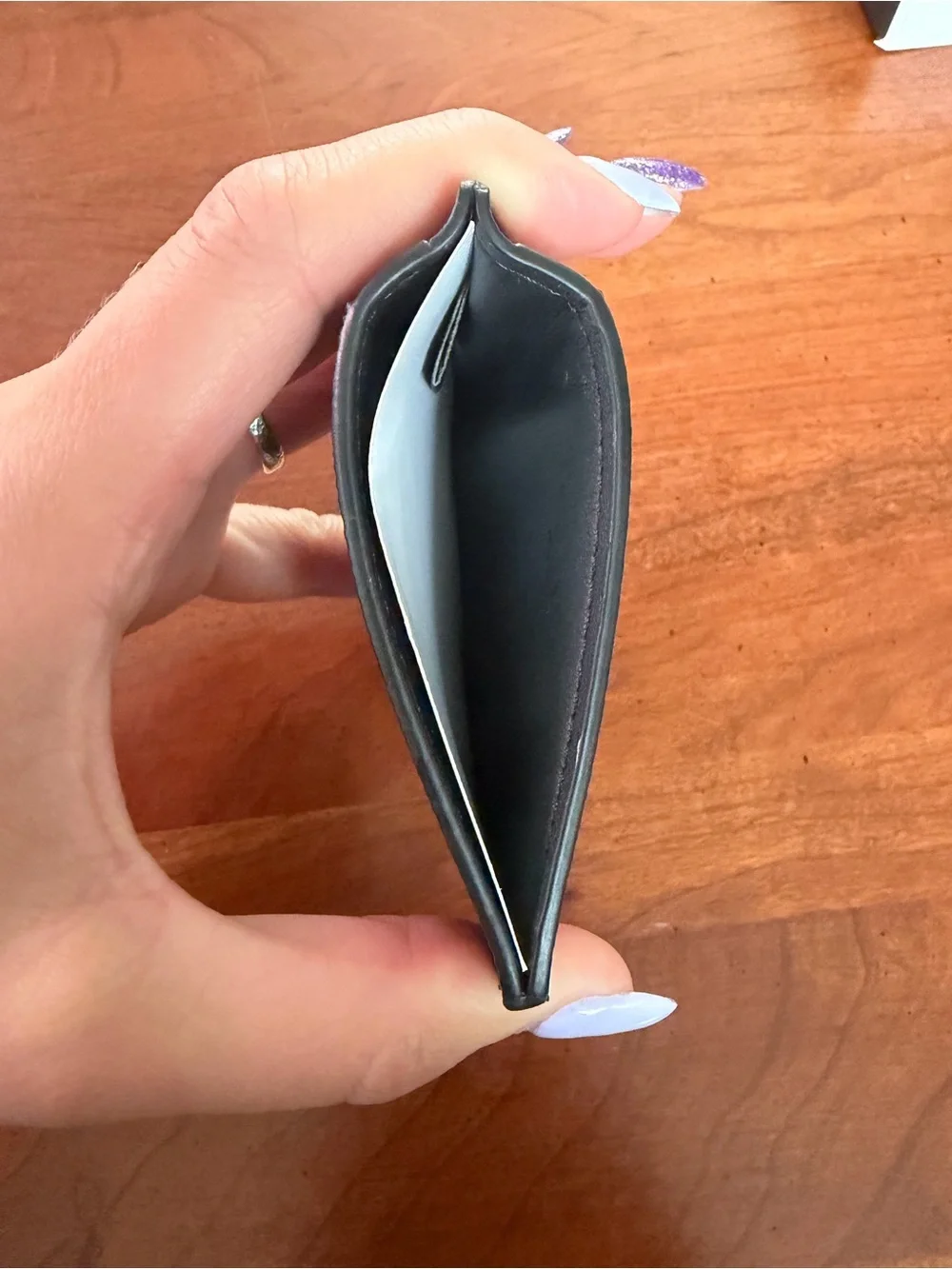 Coach Black Signature Pattern Leather Card Holder Wallet with Money Clip